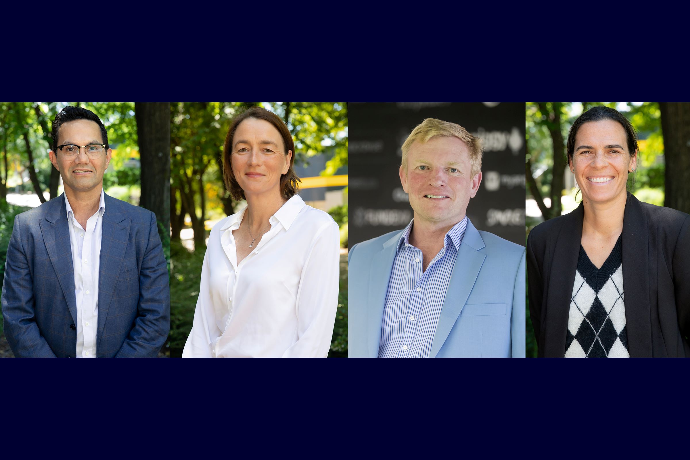 From left to right: Selwyn Button, Dr Chloe Flutter, Andrew Purchas OAM and Lydia Williams OLY.