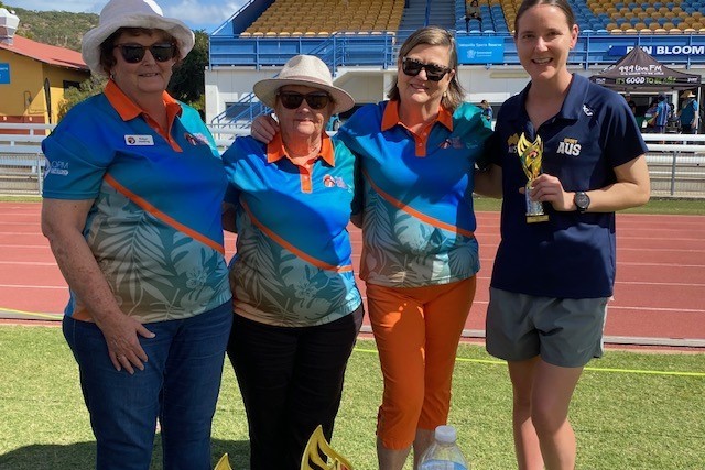 ParaMatilda Carly Salmon with organisers at The Challenge Games