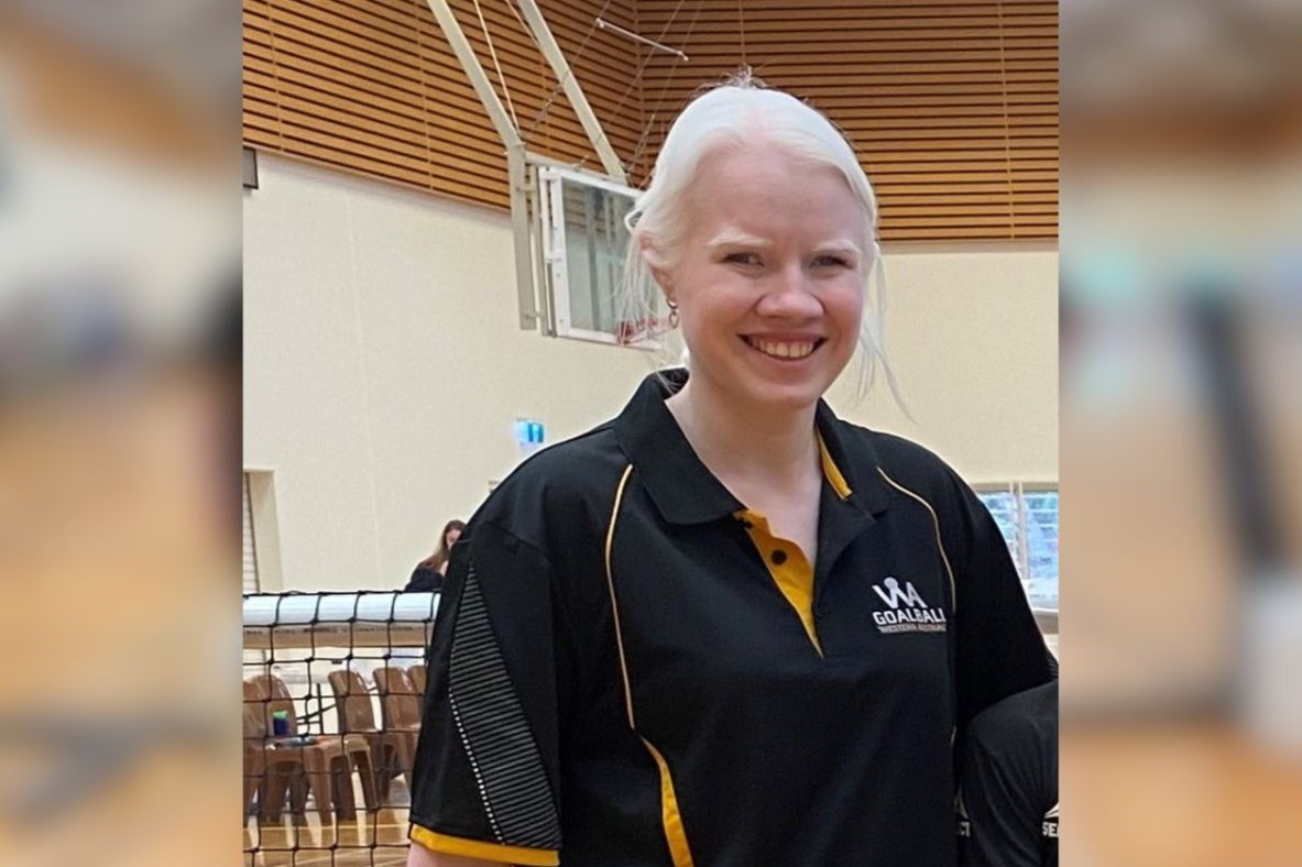 Photo of community state Goalball coach Jessica Lovett