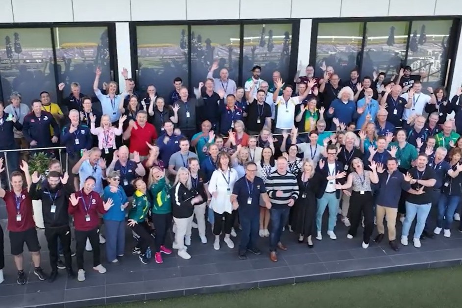 A photo of attendees at the 2023 coaching and officiating conference